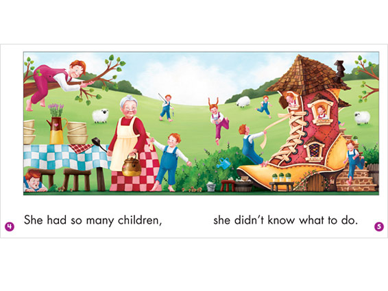 inner spread: There Was an Old Woman