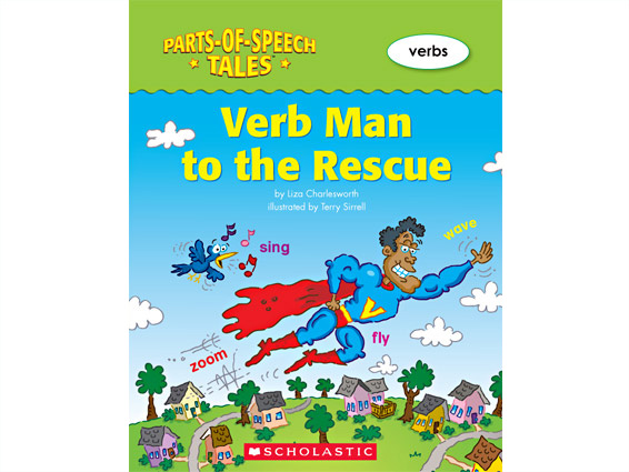 book cover: Verb Man to the Rescue